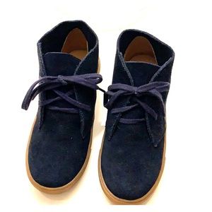 J Crew (Crewcuts): Boys size 2, blue suede shoes.